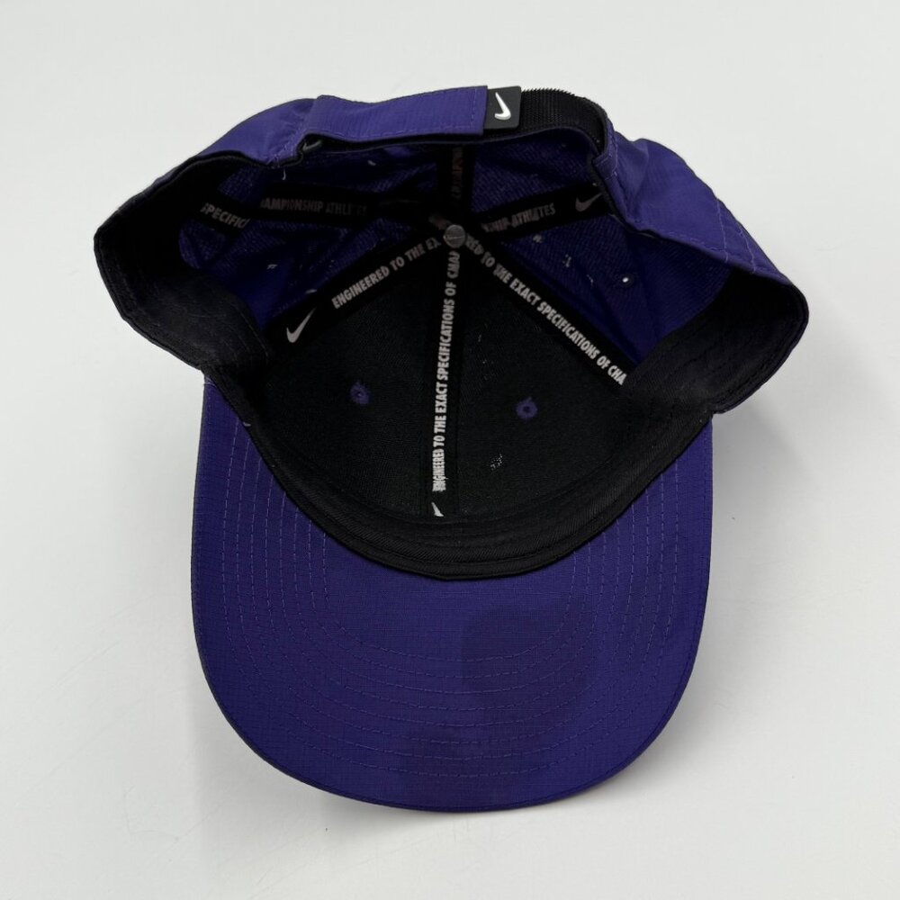 Nike Dri-Fit Club Cap James Madison University JMU Hat Strapback Size M/L Purple - Picture 8 of 13